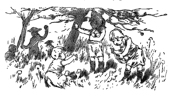 children apple picking