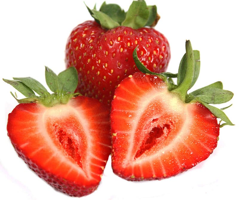 strawberries sliced photo