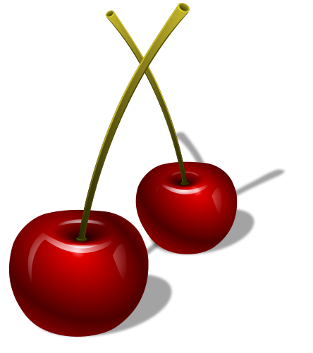 cherries crossed stems