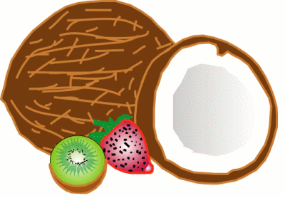 coconuts kiwi strawberry