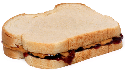 peanut butter and jelly sandwich small