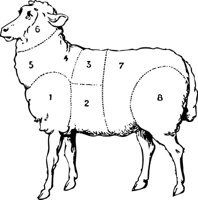 sheep butcher diagram