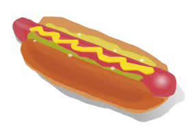 hot dog colorful