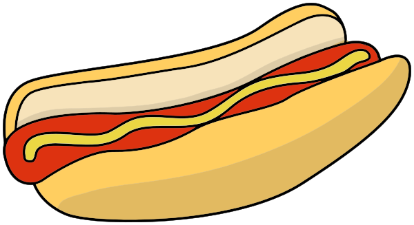 hot dog w mustard