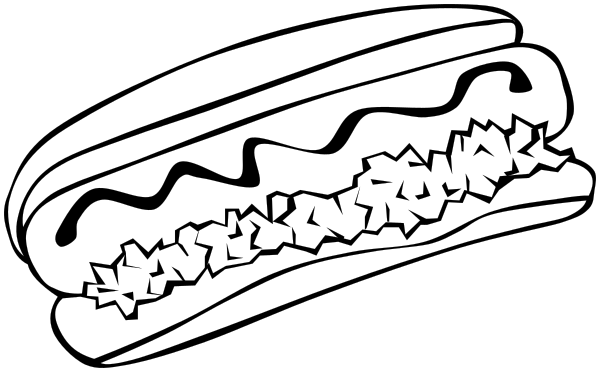 hot dog w relish outline