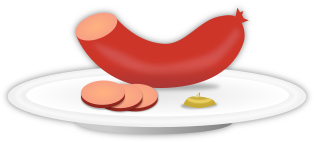 sausage on plate
