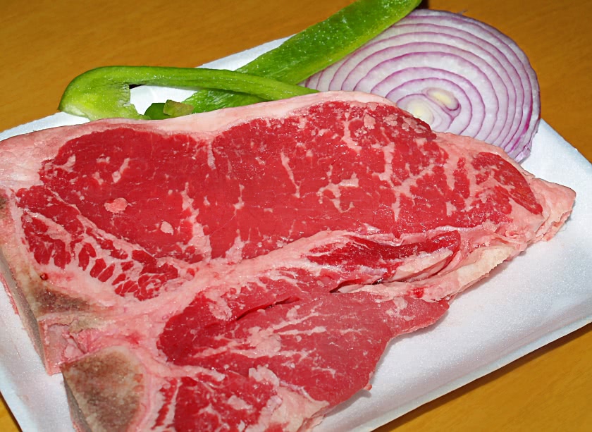 raw porterhouse steak