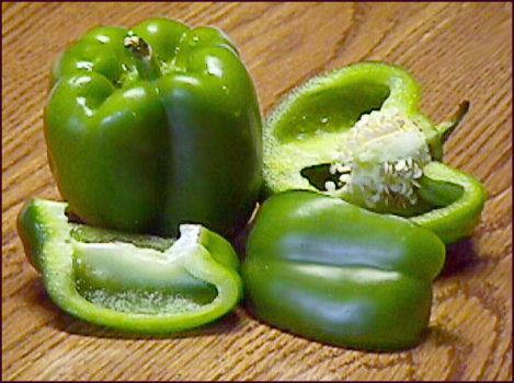 bell peppers on table