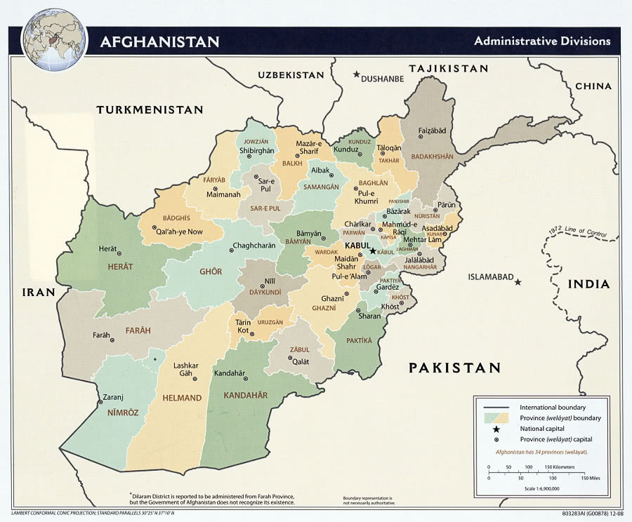 Afghanistan provinces 2008