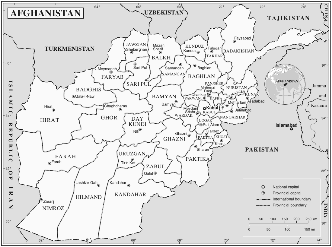 Afghanistan regions 2009