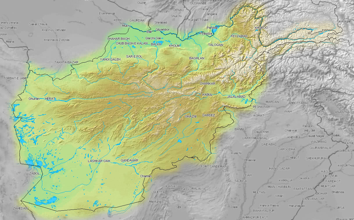 Afghanistan topographic