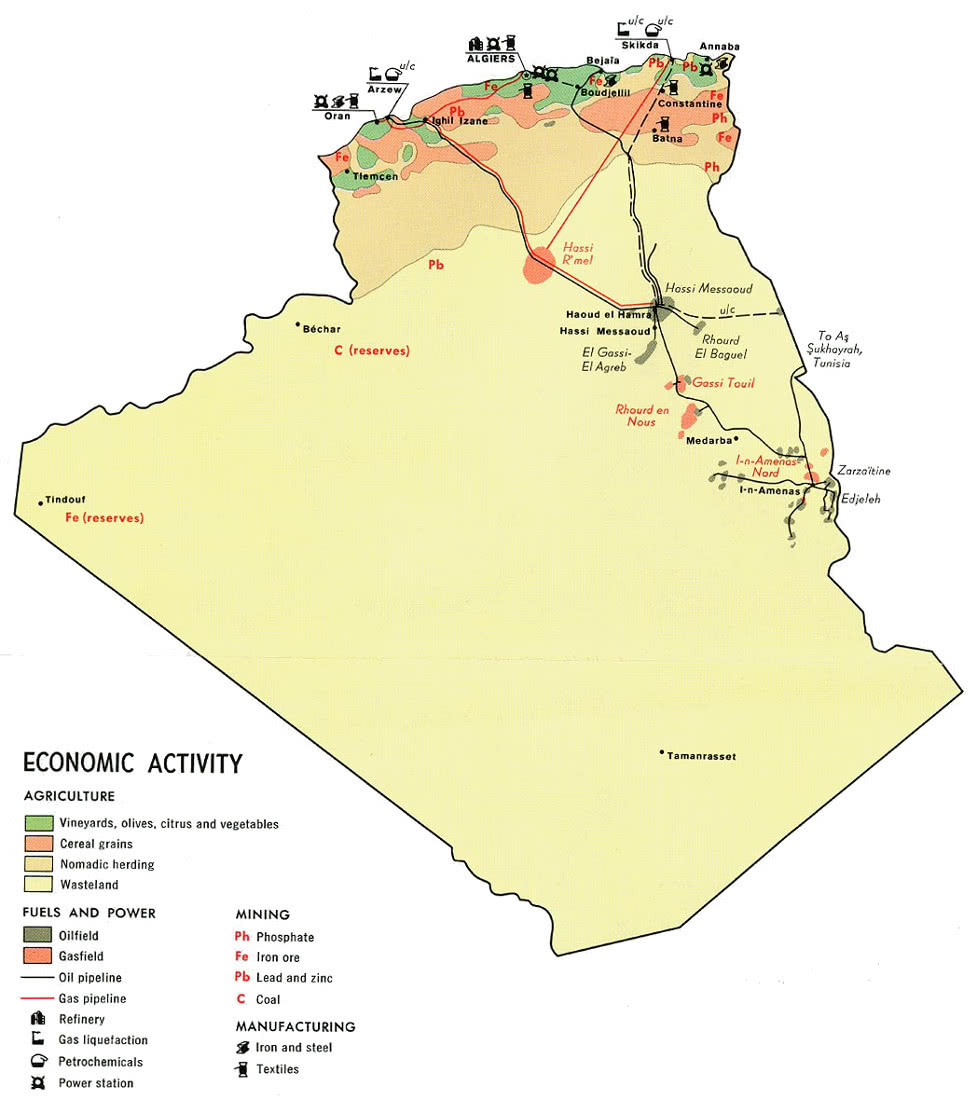 Algeria land use 1971