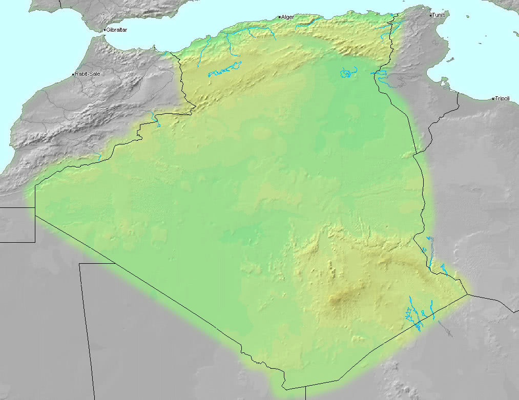 Algeria topographic