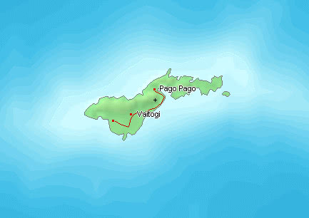 American Samoa topographic