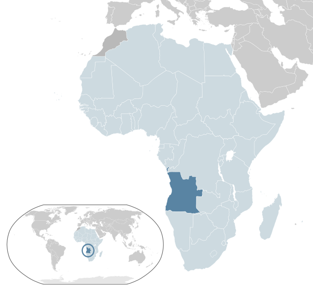 Angola location map