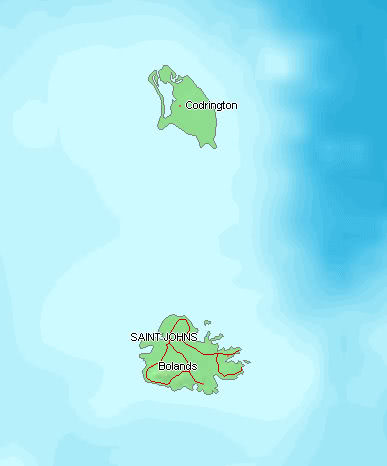 Antigua and Barbuda topographic