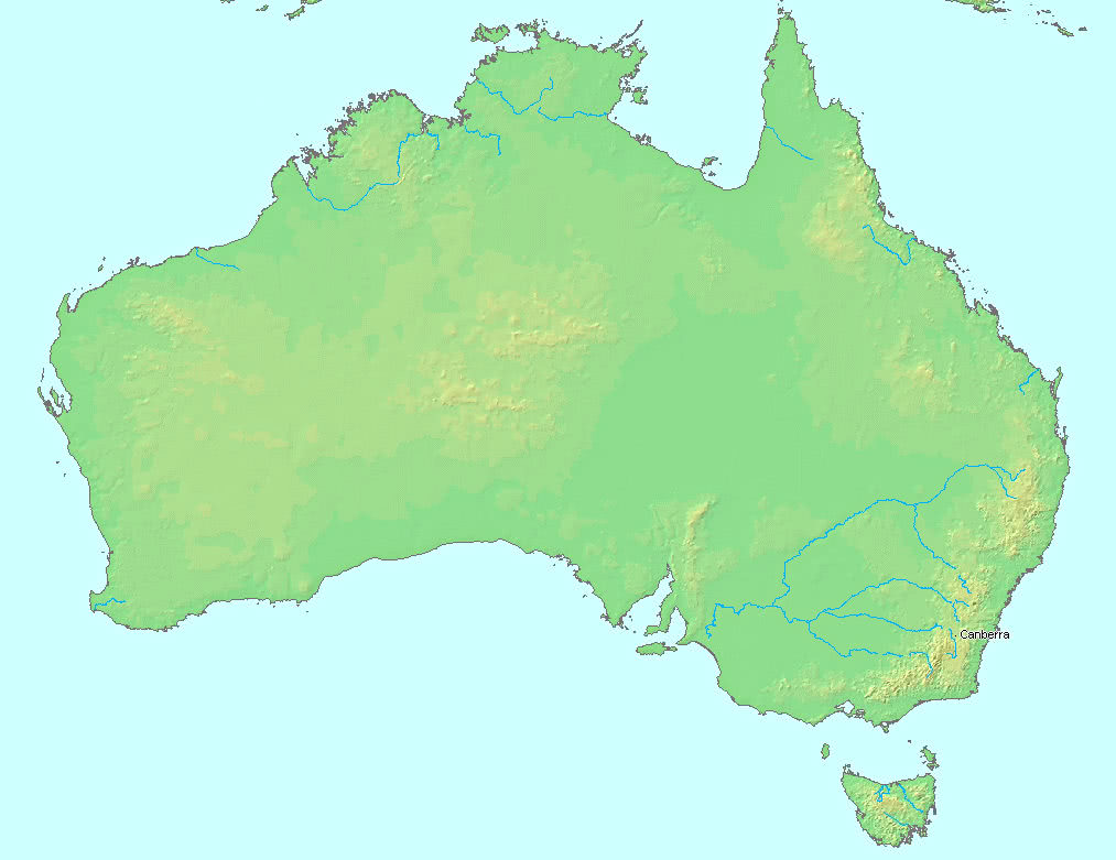 Australia topographic
