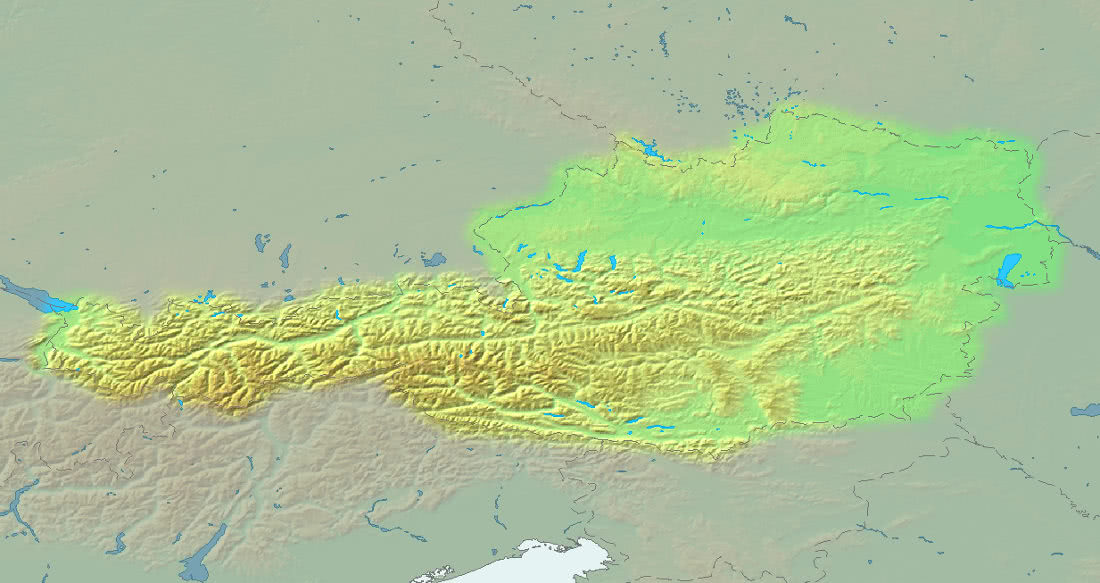 Austria topographic