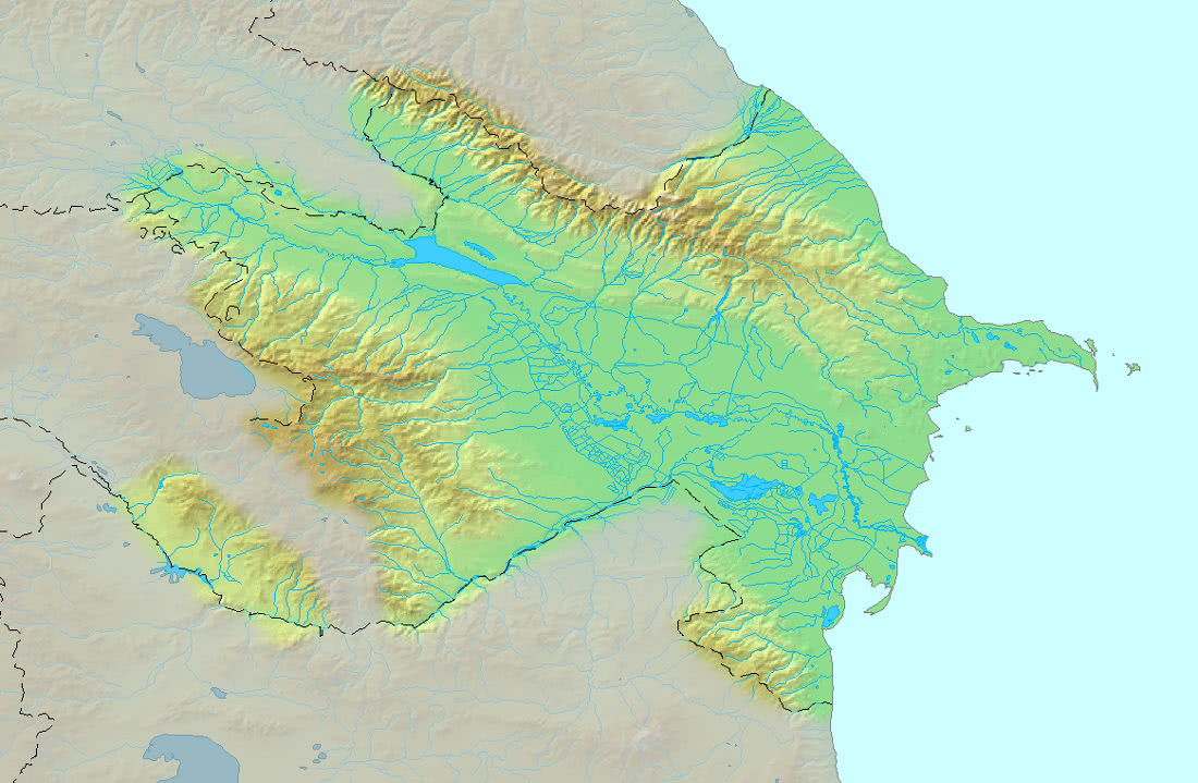 Azerbaijan topographic