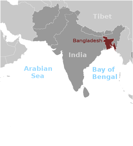 Bangladesh location label