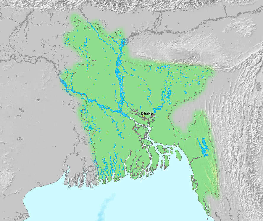 Bangladesh topographic