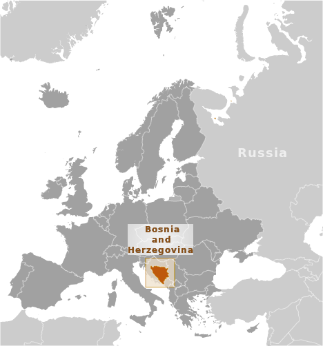 Bosnia and Herzegovina location label