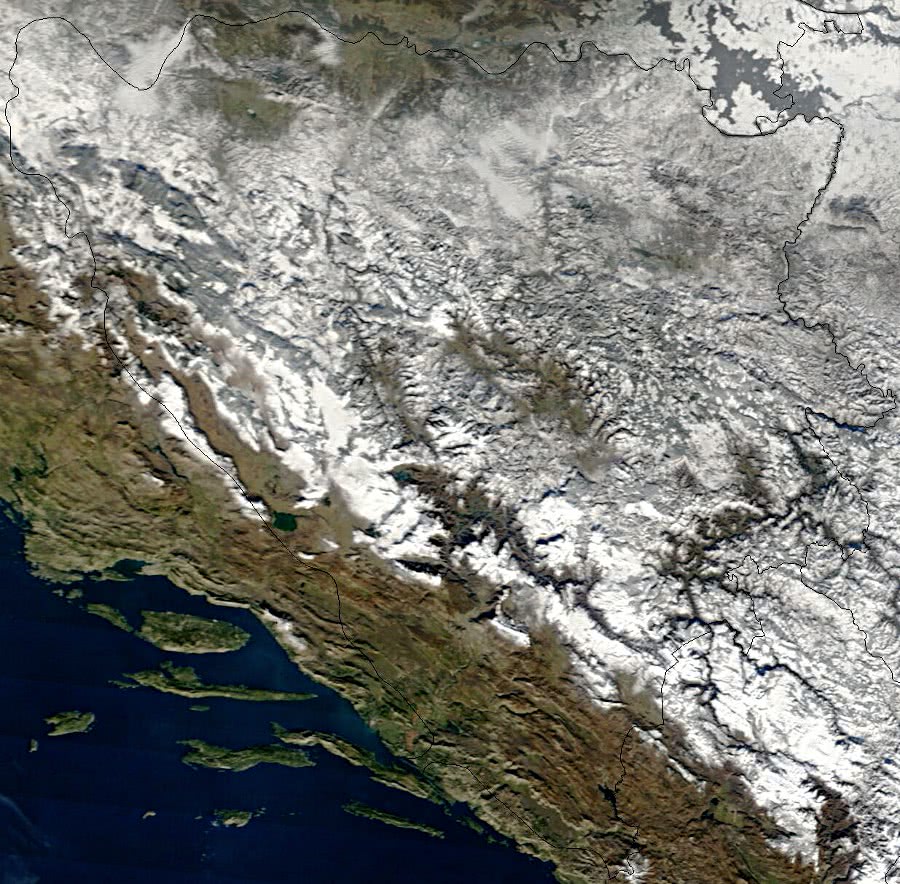 Bosnia and Herzegovina satellite image
