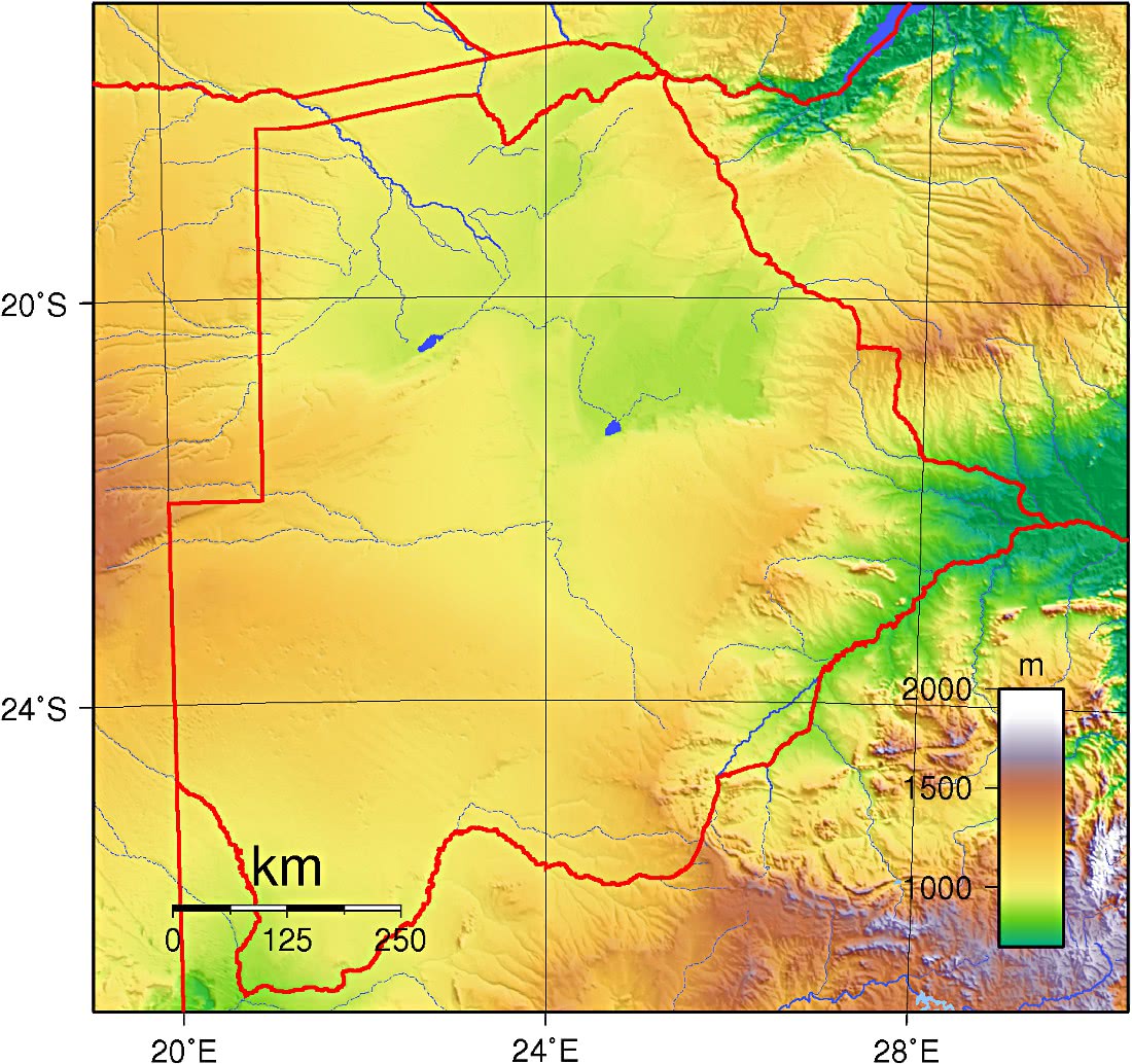 Botswana Topography