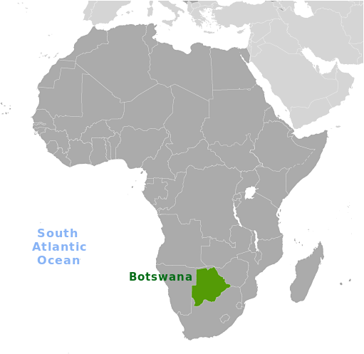 Botswana location label