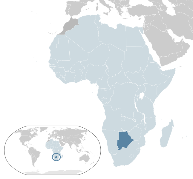 Botswana location map