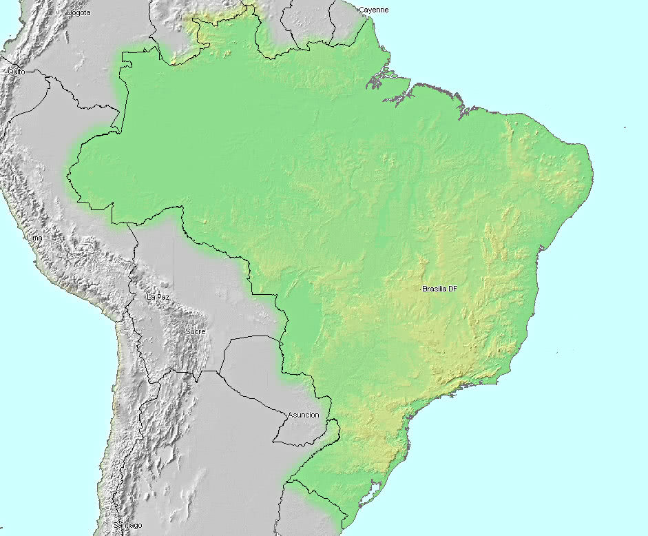 Brazil topographic