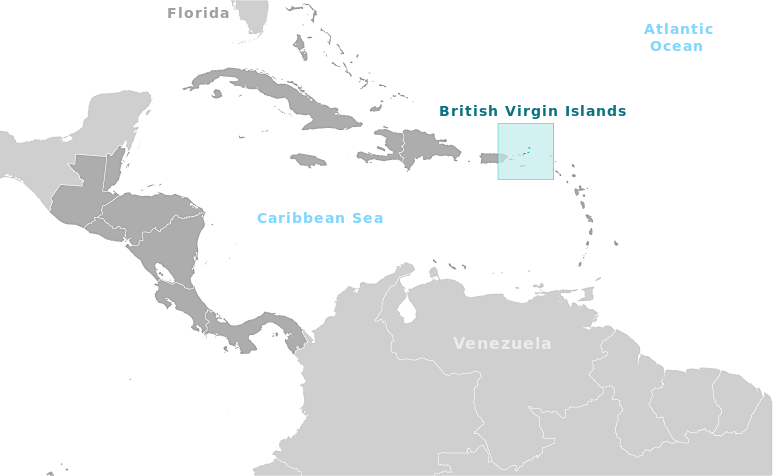 British Virgin Islands location label
