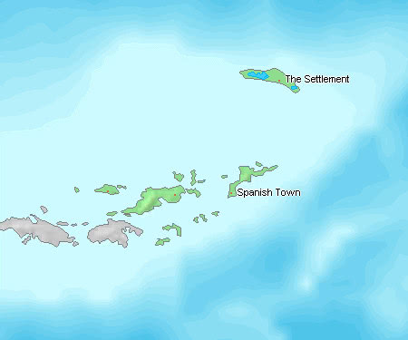 British Virgin Islands topographic