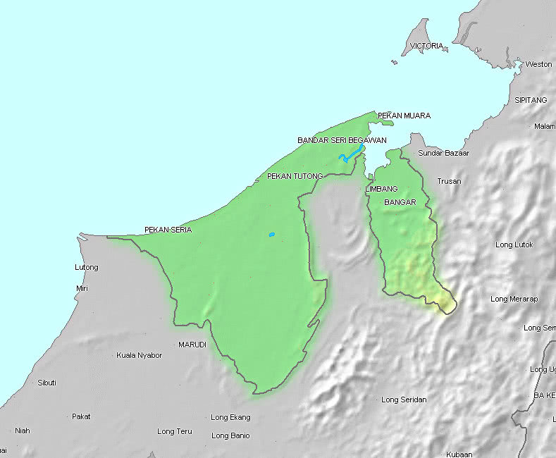 Brunei topographic