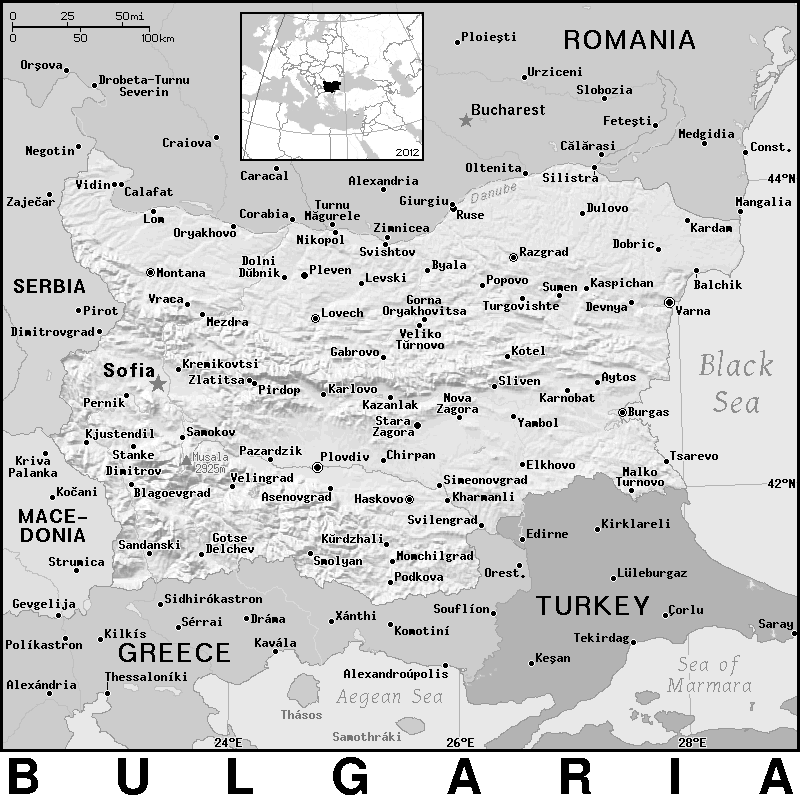 Bulgaria detailed BW