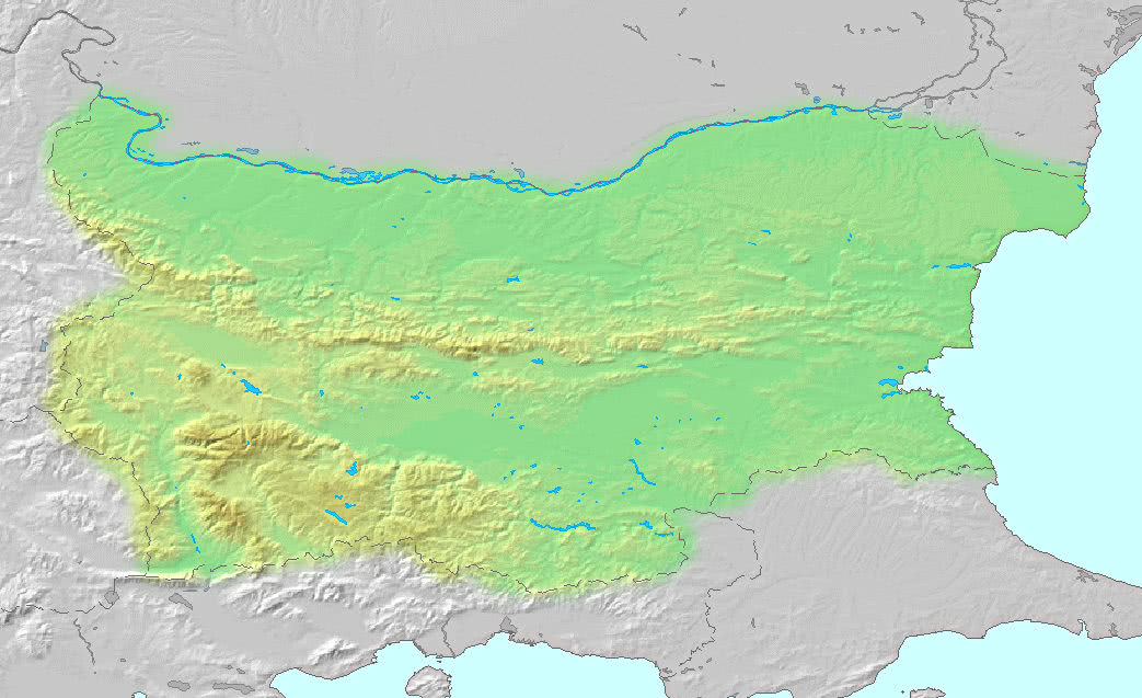 Bulgaria topographic