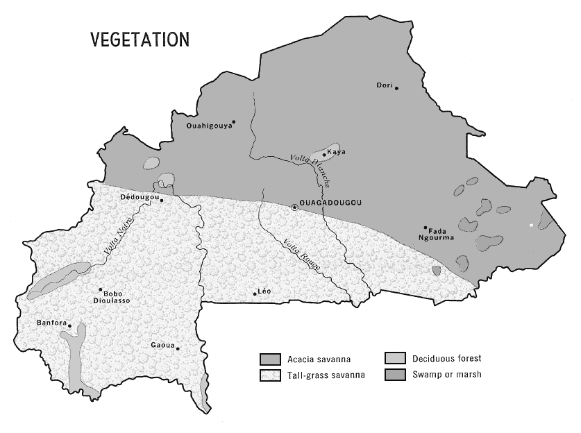 Burkina vegetation 1968