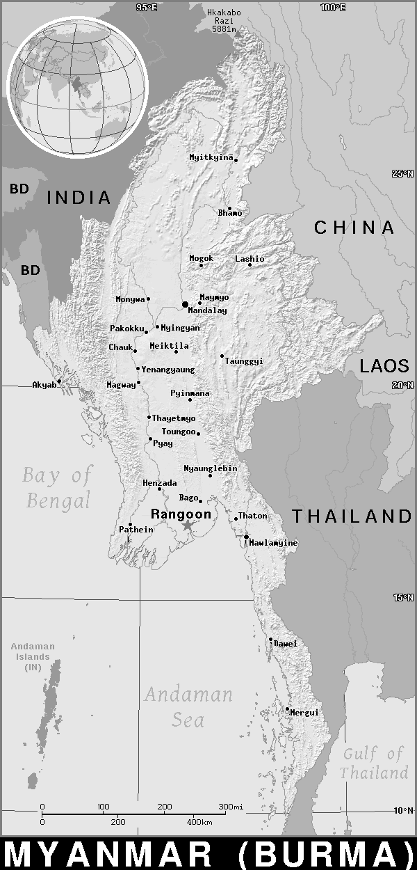 Burma  aka Myanmar BW