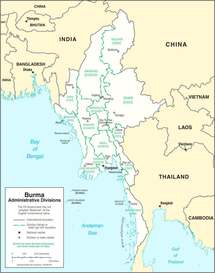 Burma regions 2007