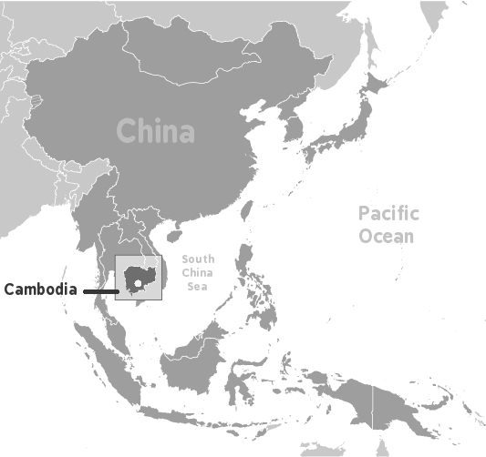 Cambodia location label