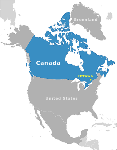 Canada location label
