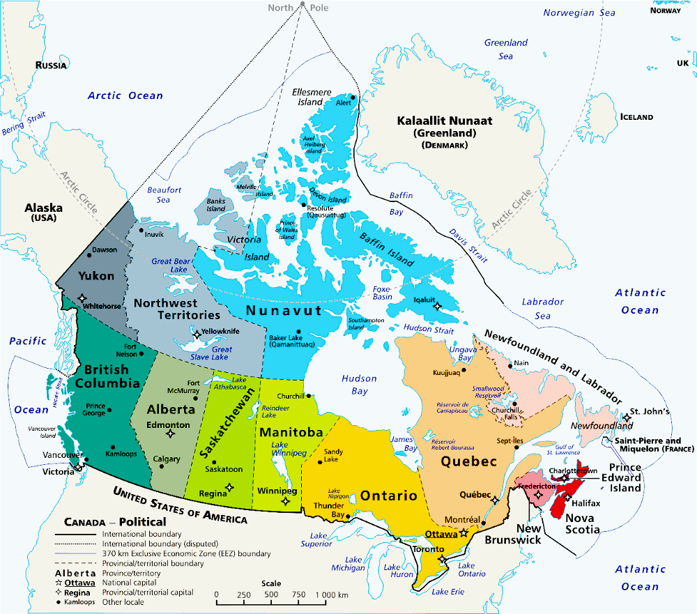 Canada political geography