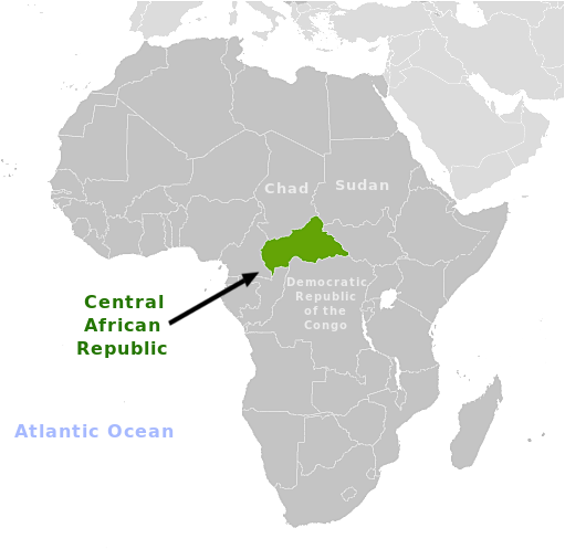 Central African Republic location label