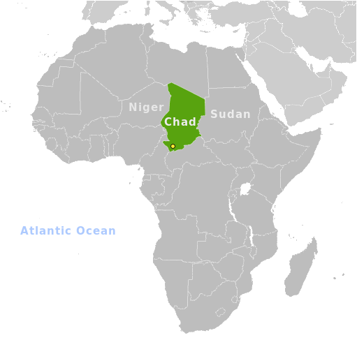 Chad location label