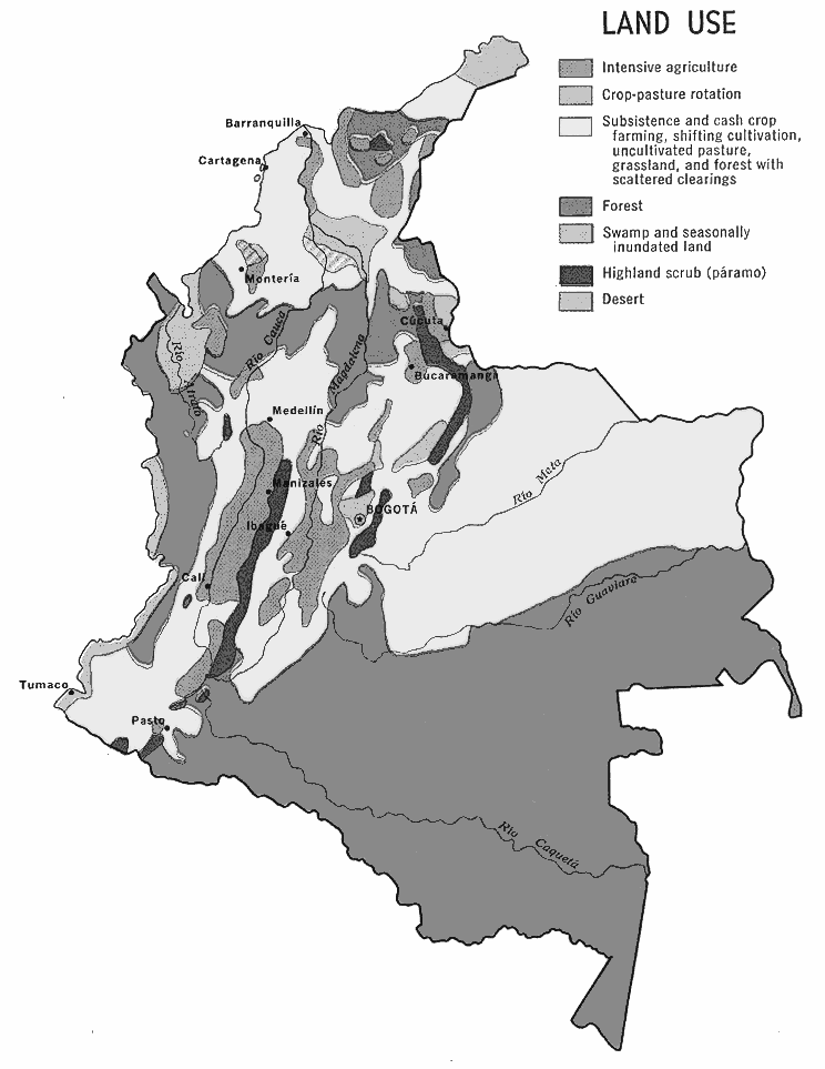 Colombia land use 1970
