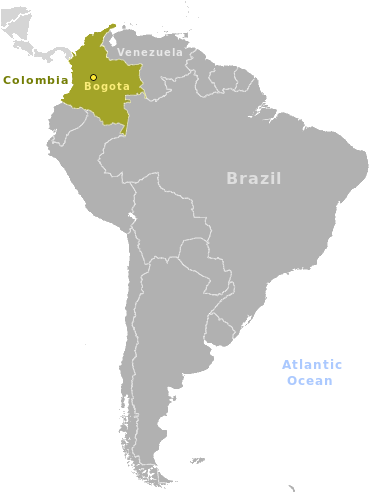 Colombia location label