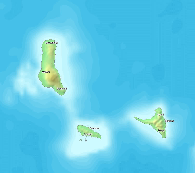 Comoros topographic