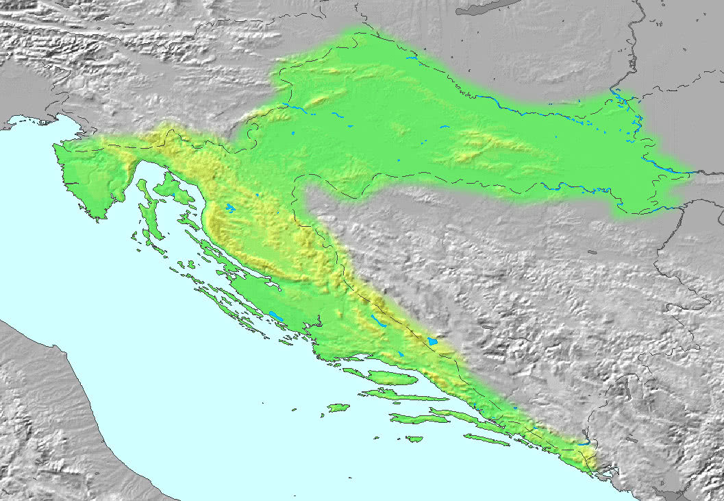 Croatia topographic