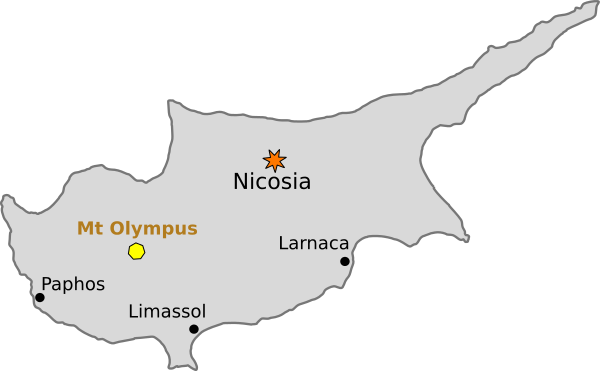 Cyprus outline label