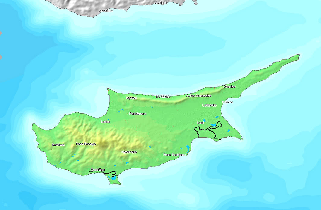 Cyprus topographic